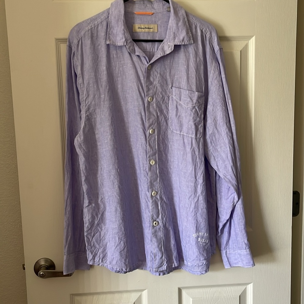 Tommy Bahama Purple Casual Button Down Shirt